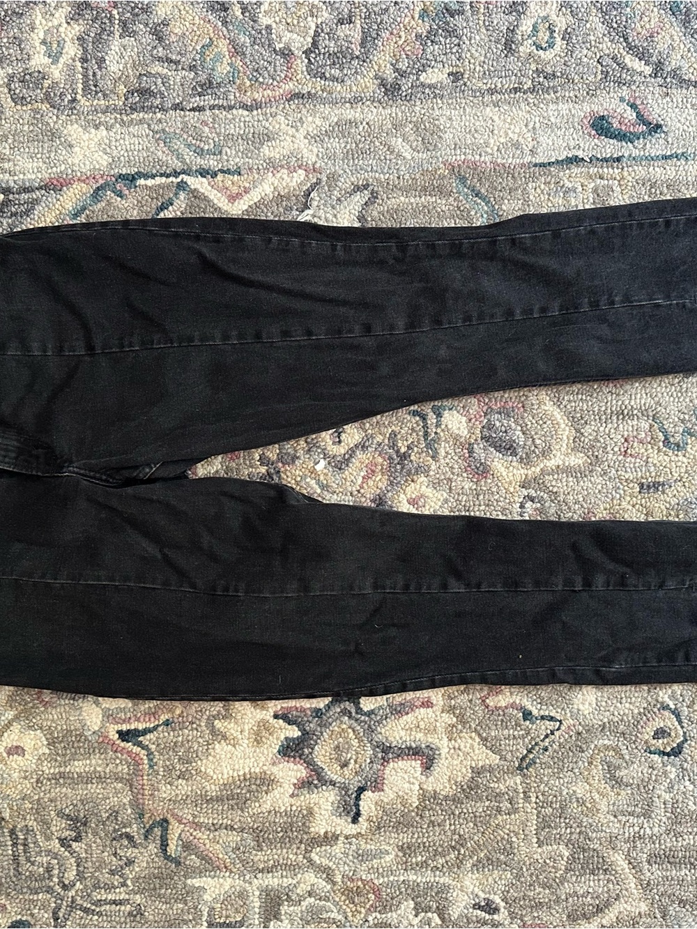 Abercrombie & Fitch Black Skinny Jeans with Slit Flare